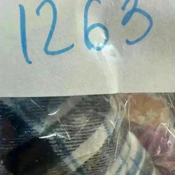 Lands' End Slim Fit Flannel Mens L Blue Plaid Button-Up Shirt Long Sleeve - Picture 5 of 6